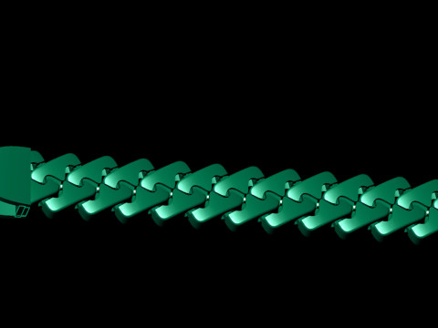5 MM NEW Spiral Type Cuban Bracelet Ready to Print STL Tested High-Quality Design 3D 프린트 모델