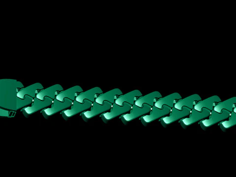 5 MM NEW Spiral Type Cuban Bracelet Ready to Print STL Tested High-Quality Design 3D Print Model