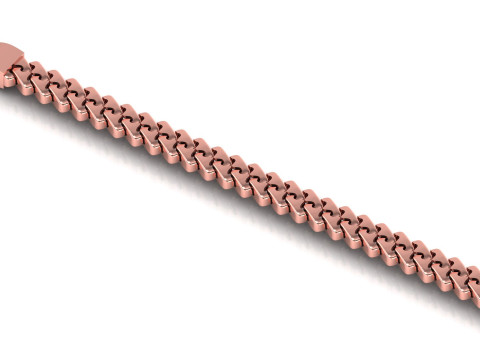 5 MM NEW Spiral Type Cuban Bracelet Ready to Print STL Tested High-Quality Design 3D 프린트 모델