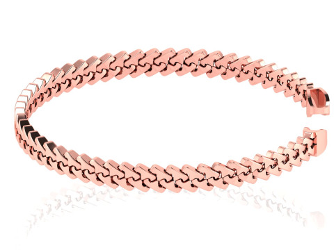 6 MM NEW Spiral Type Cuban Bracelet Ready to Print STL Tested High-Quality Design Model Cetak 3D