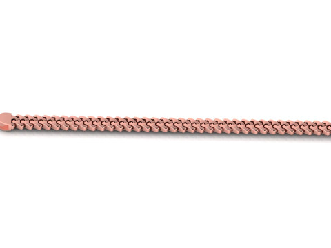 8 MM NEW Spiral Type Cuban Bracelet Ready to Print STL Tested High-Quality Design Model Cetak 3D