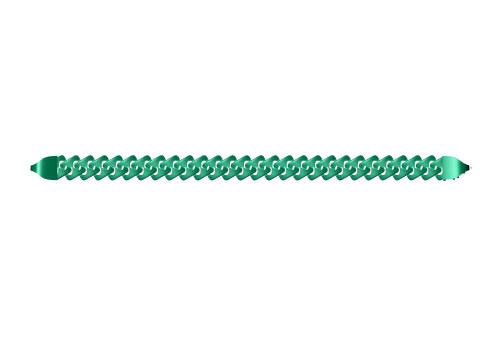 11 MM NEW Spiral Type Cuban Bracelet Ready to Print STL Tested High-Quality Design Model do druku 3D