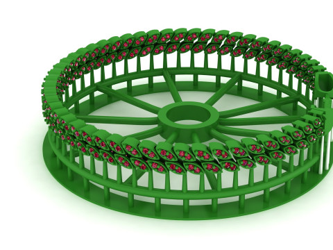 6MM Diamond Cuban 3d Printed Chain Model Cetak 3D