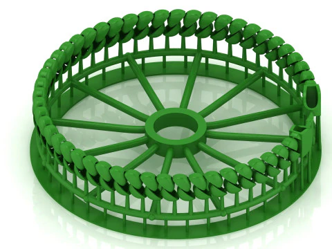 7mm SPIRALNA 3D owalna KUBAŃSKA BRANSOLETKA LUB ŁAŃCUCH LUB NASZYJNIK Model do druku 3D