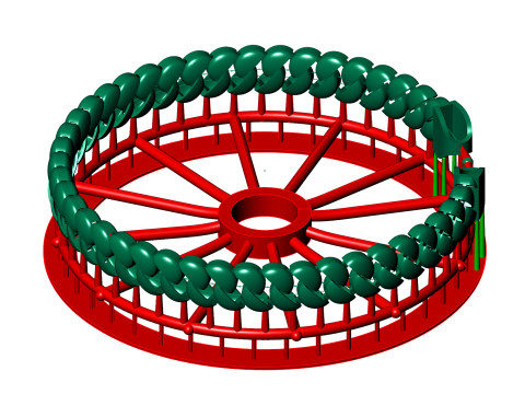 8mm SPIRAL 3D Oval CUBAN BRACELET OR CHAIN OR NECKLACE Model do druku 3D