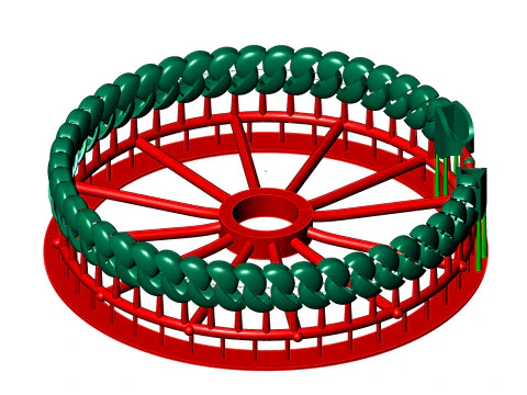 8mm SPIRAL 3D Oval CUBAN BRACELET OR CHAIN OR NECKLACE 3D Print Model