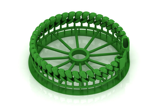9mm SPIRAL 3D Oval CUBAN BRACELET OR CHAIN OR NECKLACE Modelo de Impressão 3D