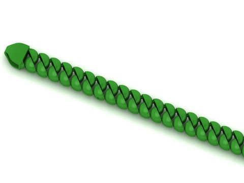 6MM Oval CUBAN BRACELET READY TO PRINT FULL BRACELET Modelo de Impressão 3D