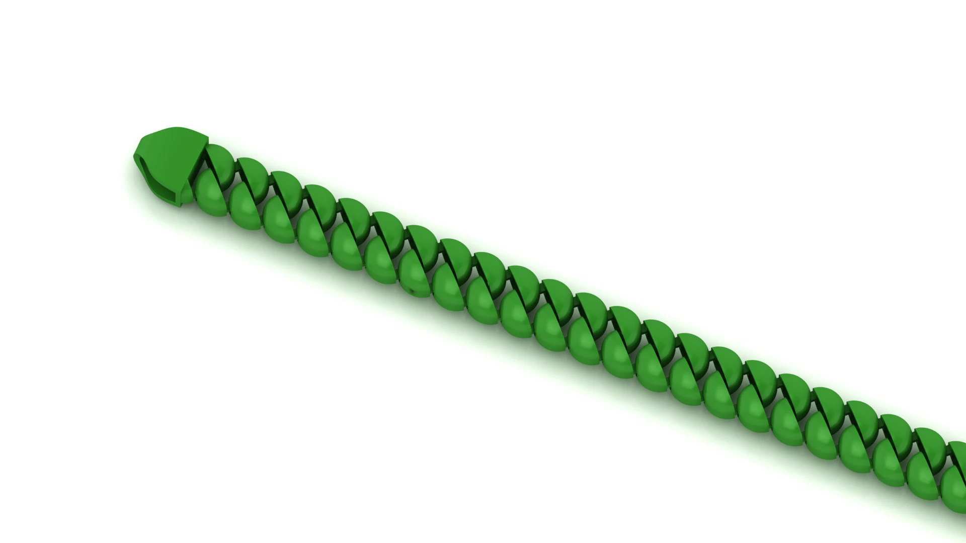 7MM Oval CUBAN BRACELET READY TO PRINT FULL BRACELET 3D Print Model .c4d .max .obj .3ds .fbx .stl .blend 