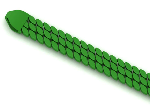 9MM Beautiful 3 line cuban bracelet jewelry for all cam machine 3D Print Model
