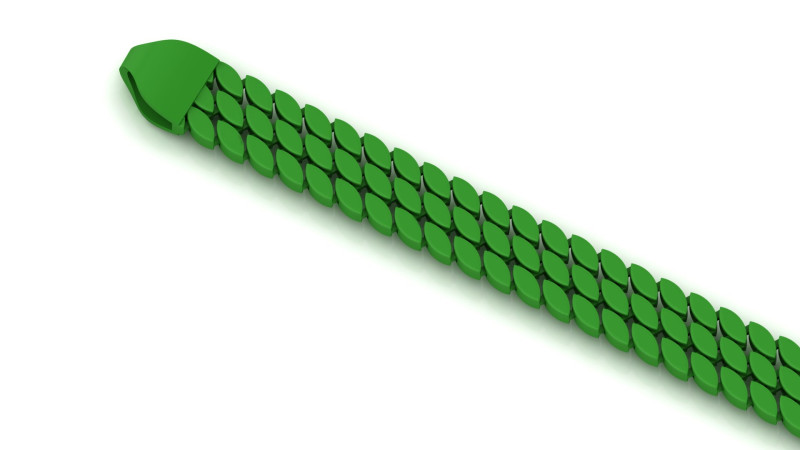 13 MM Beautiful 3 line cuban bracelet jewelry for all cam machine 3D Baskı Modeli .c4d .max .obj .3ds .fbx .stl .blend 