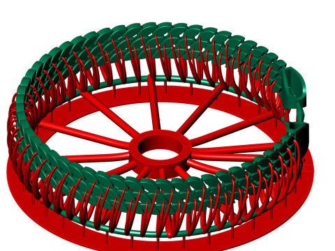 9MM Beautiful 3 line SPIRAL cuban bracelet jewelry for all cam machine Modelo de Impressão 3D