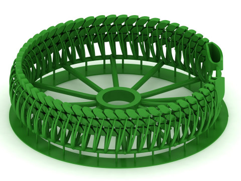 10 MM Beautiful 3 line SPIRAL cuban bracelet jewelry for all cam machine Modelo de Impressão 3D