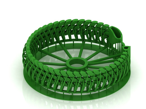 11 MM Beautiful 3 line SPIRAL cuban bracelet jewelry for all cam machine Modelo de Impressão 3D