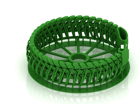 12 MM Beautiful 3 line SPIRAL cuban bracelet jewelry for all cam machine Modelo de Impressão 3D