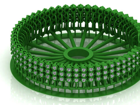 10MM Elegancka bransoletka SPIRAL z pojedynczym kamieniem, wydrukowana w 3D, gotowa do wydrukowania pliku STL Model do druku 3D