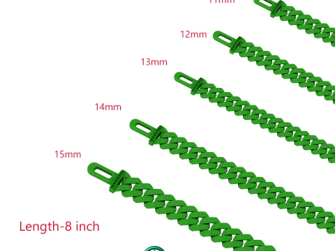 5-size Miami Cuban Link Chain Bracelet Secure Box Clasp Lock 3D Print Model