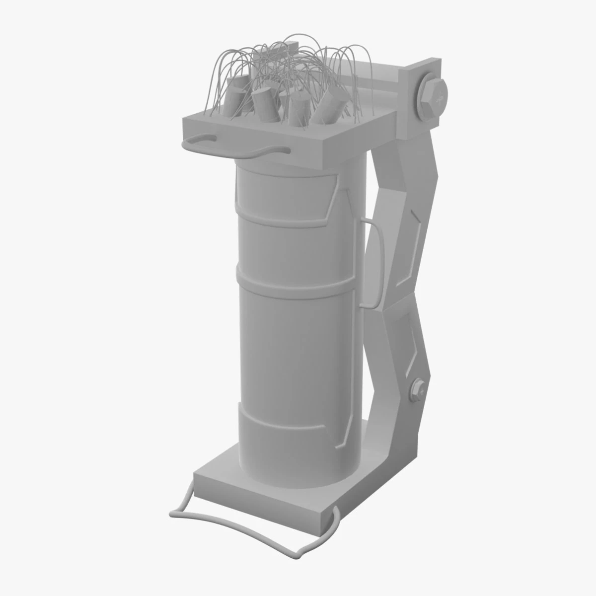Sci-fi Tube 3D Model .c4d .max .obj .3ds .fbx .stl .blend 