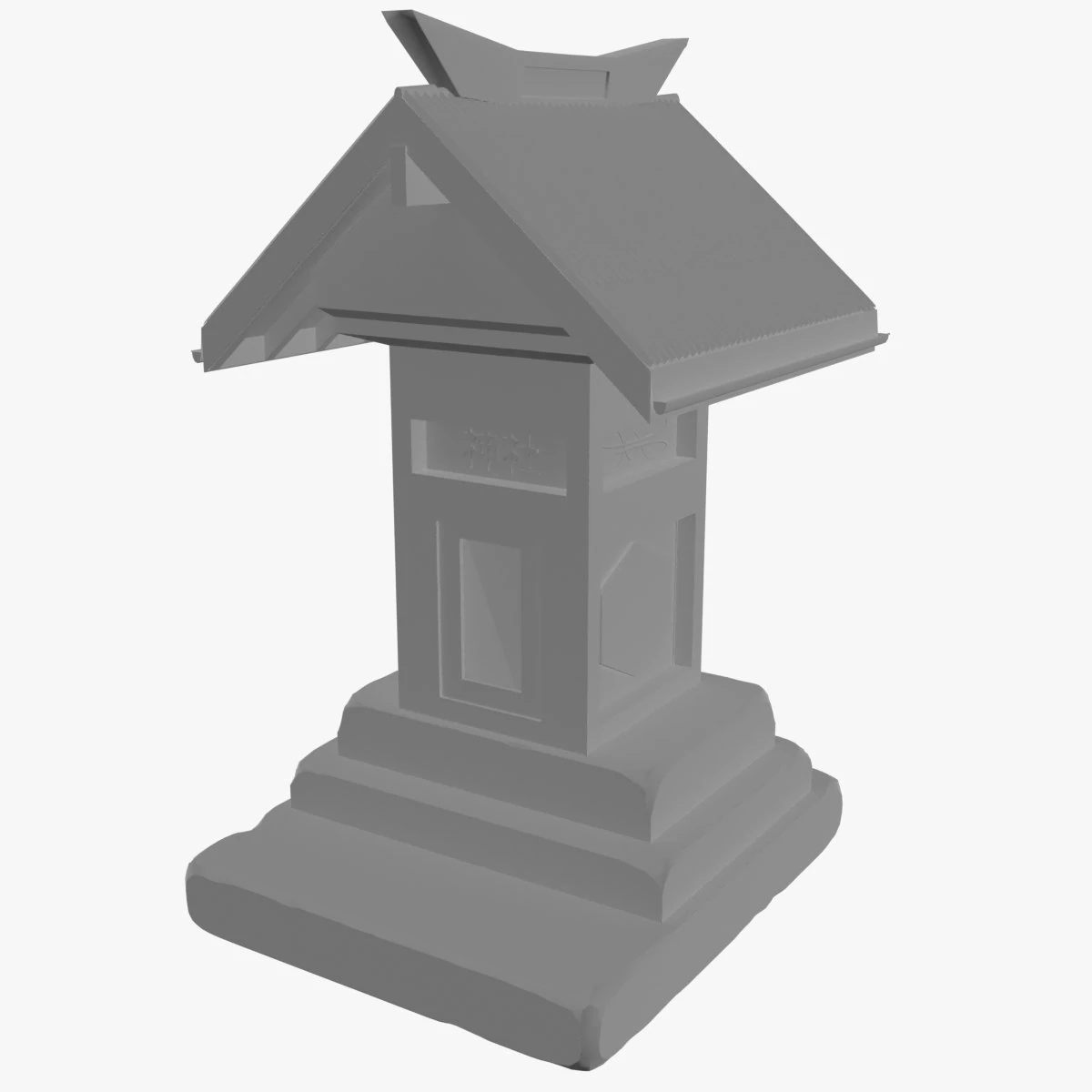 Japan Shrine 3D Model .c4d .max .obj .3ds .fbx .stl .blend 