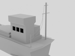 Warship Lowpoloy 3D Модель