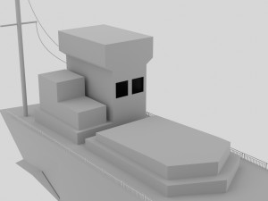 Warship Lowpoloy 3D Модель