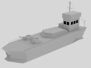 Warship Lowpoloy 3D Модель