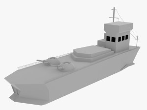 Warship Lowpoloy 3D Model