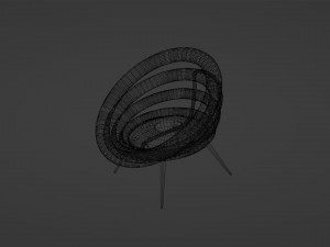 Round Single Sofa 3D 모델