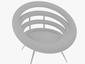 Round Single Sofa 3D मॉडल