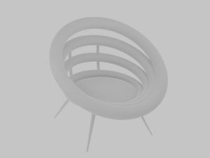 Round Single Sofa 3D 모델