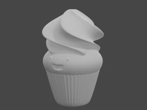 컵케이크 캐릭터 3D 모델