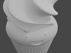 컵케이크 캐릭터 3D 모델