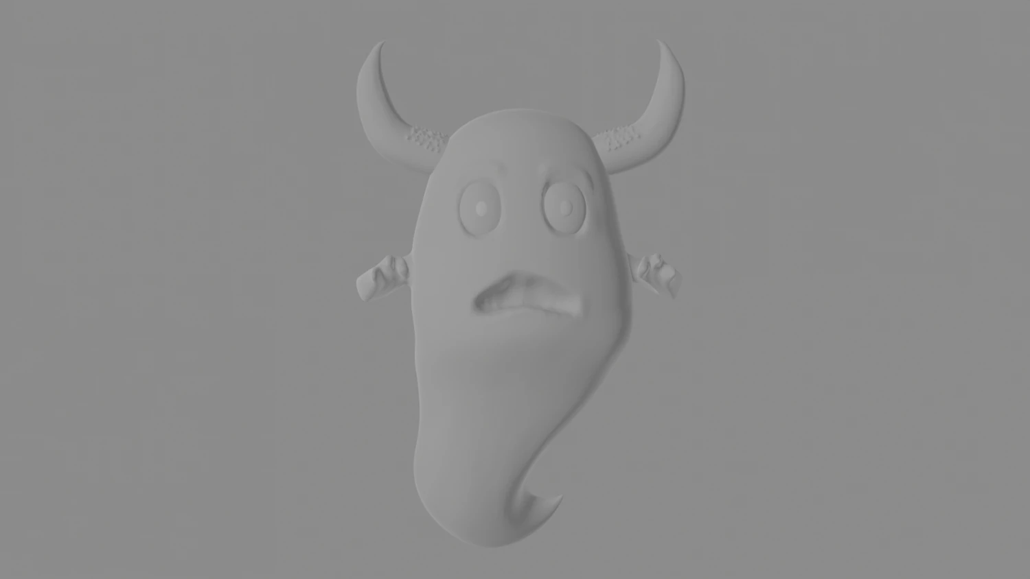 Ghost Cartoon 3D Model .c4d .max .obj .3ds .fbx .stl .blend 