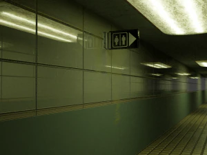 Restroom Sign - Wall Mounted 3D Model