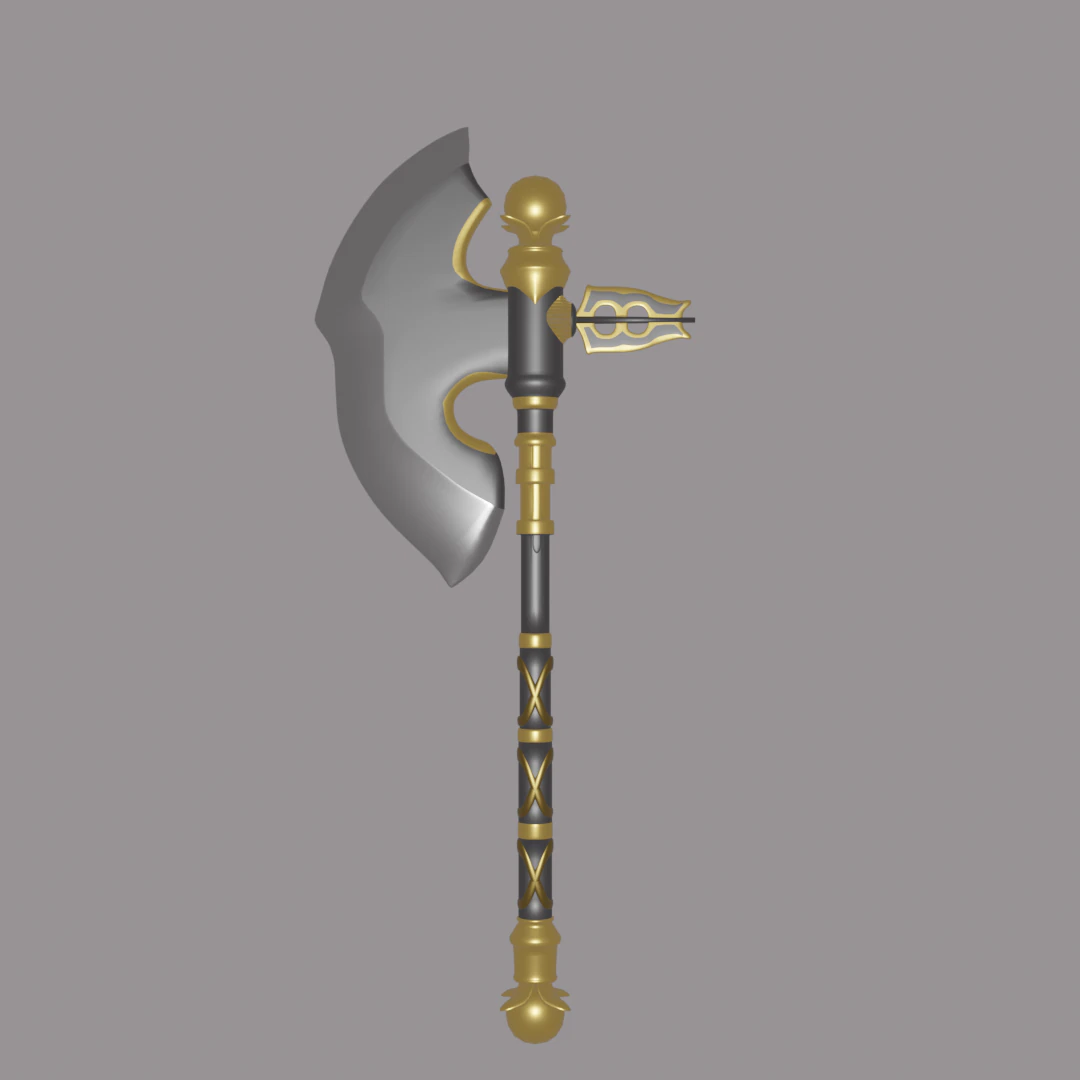 Golden Axe 3D Model .c4d .max .obj .3ds .fbx .stl .blend 