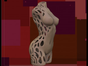Woman vase sculpture bust 3D Model