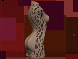 Woman vase sculpture bust 3D Model