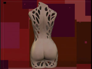 Woman vase sculpture bust 3D Model