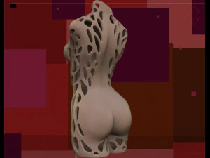 Woman vase sculpture bust 3D Model