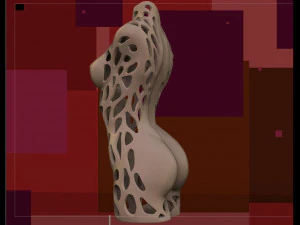 Woman vase sculpture bust 3D Model