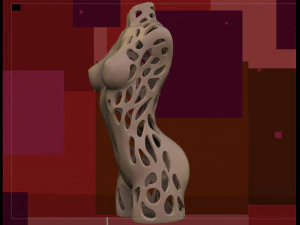 Woman vase sculpture bust 3D Model