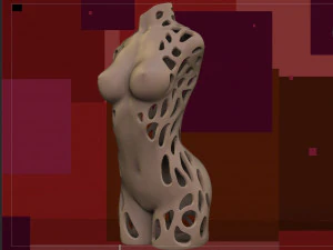 Woman vase sculpture bust 3D Model