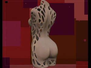 Woman vase sculpture bust 3D Model