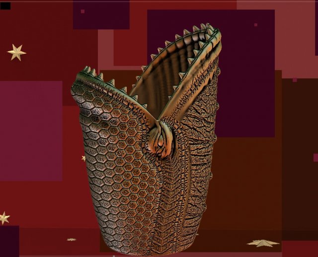 PENCIL HOLDER 3D MODEL FOR 3D PRINTER - SEA MONSTER Model Cetak 3D .c4d .max .obj .3ds .fbx .stl .blend 