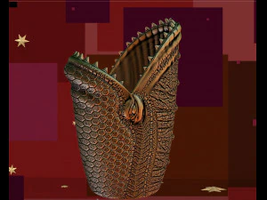 3D YAZICI İÇİN KALEM TUTUCU 3D MODELİ - DENİZ CANAVARI 3D Baskı Modeli