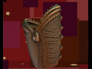 PENCIL HOLDER 3D MODEL FOR 3D PRINTER - SEA MONSTER Model Cetak 3D