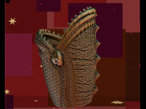 PENCIL HOLDER 3D MODEL FOR 3D PRINTER - SEA MONSTER 3D Print Model