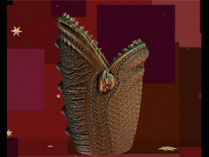 PENCIL HOLDER 3D MODEL FOR 3D PRINTER - SEA MONSTER Model Cetak 3D