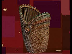 PENCIL HOLDER 3D MODEL FOR 3D PRINTER - SEA MONSTER Model Cetak 3D