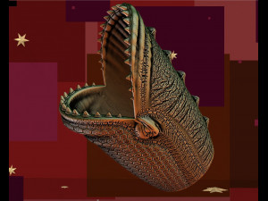 PENCIL HOLDER 3D MODEL FOR 3D PRINTER - SEA MONSTER Model Cetak 3D